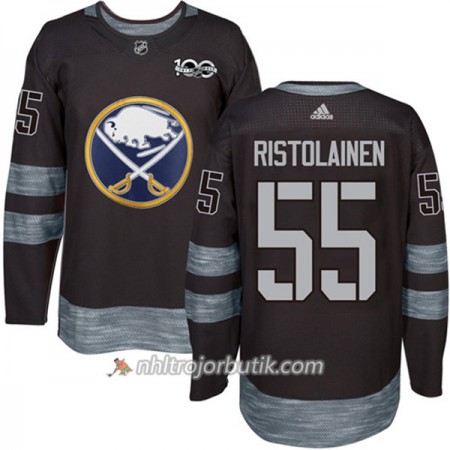Män Ishockey Buffalo Sabres Tröja Rasmus Ristolainen 55 1917-2017 100th Anniversary Adidas Svart Authentic